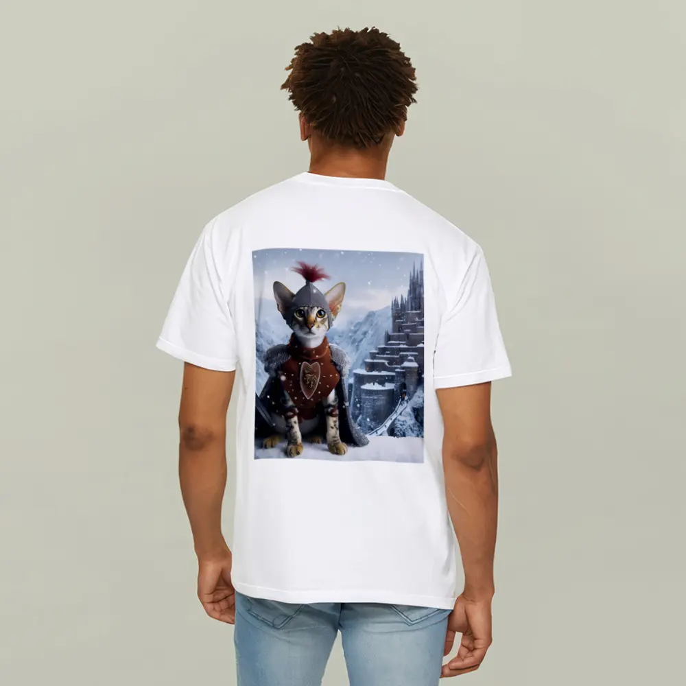 Oriental Shorthair Knight Cat Snow Castle – T-Shirts
