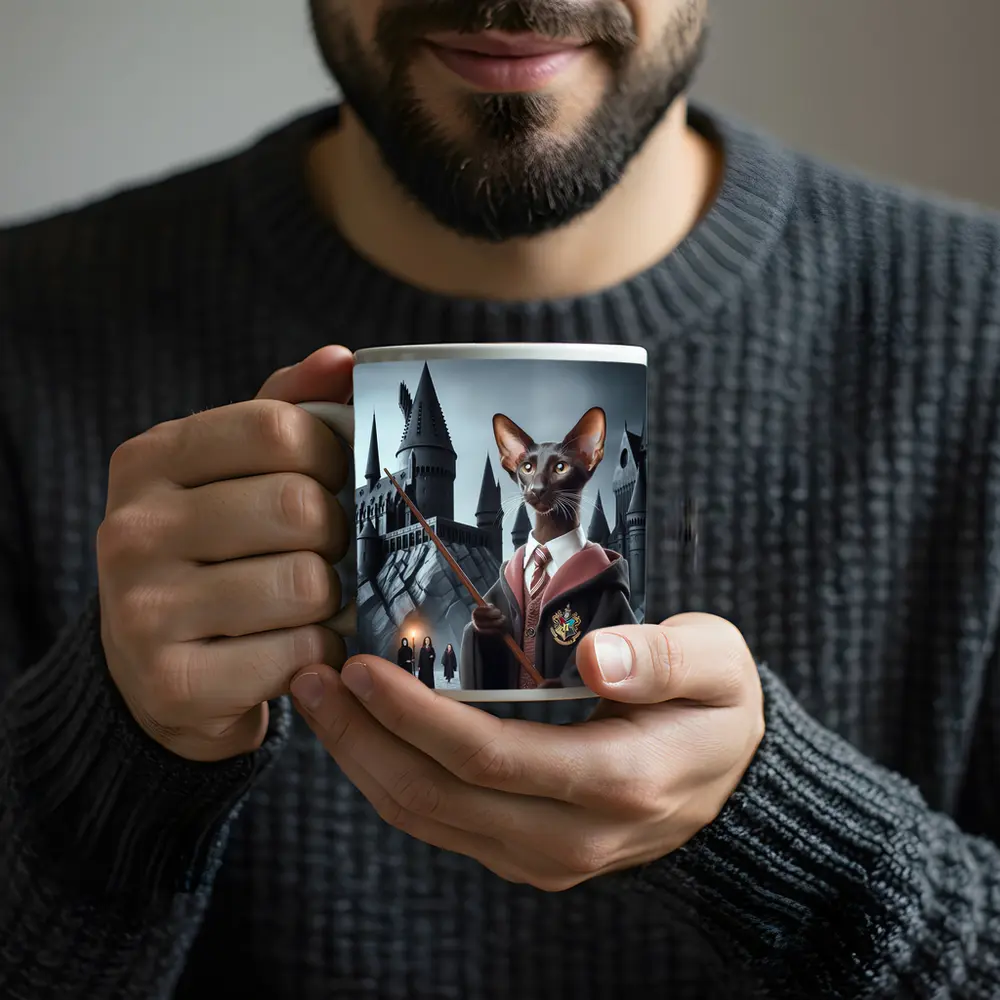 Oriental Shorthair Cat Wizard Castle Fantasy – Mugs