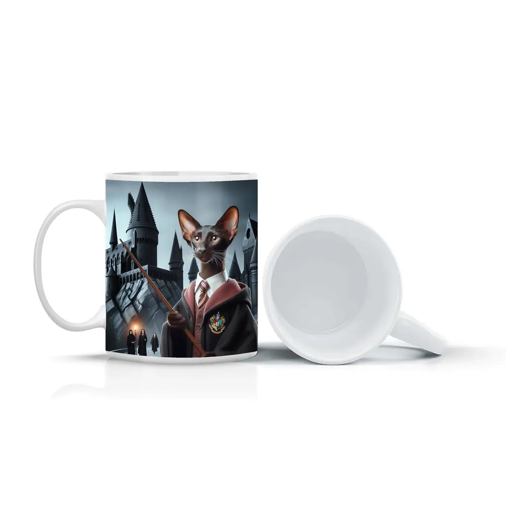 Oriental Shorthair Cat Wizard Castle Fantasy – Mugs
