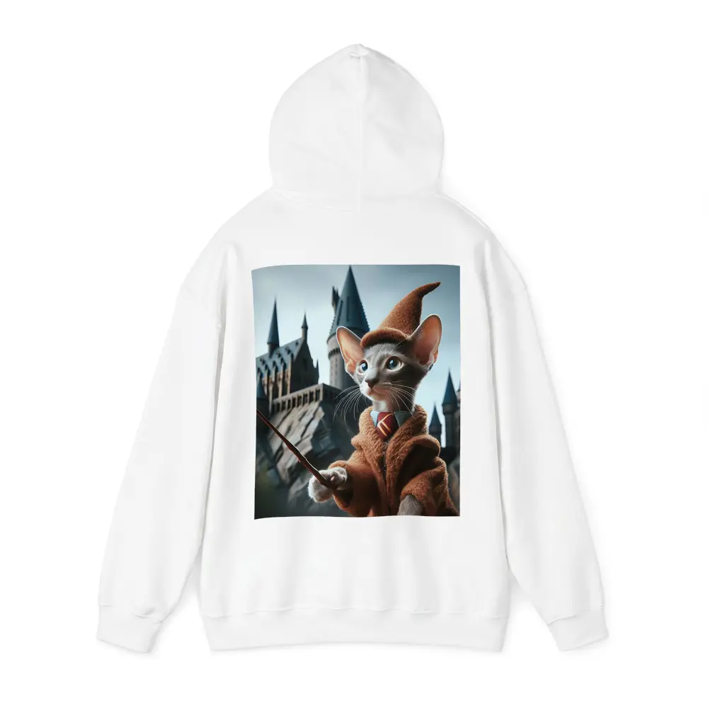 Oriental Shorthair Cat Wizard Castle Background – Hoodies
