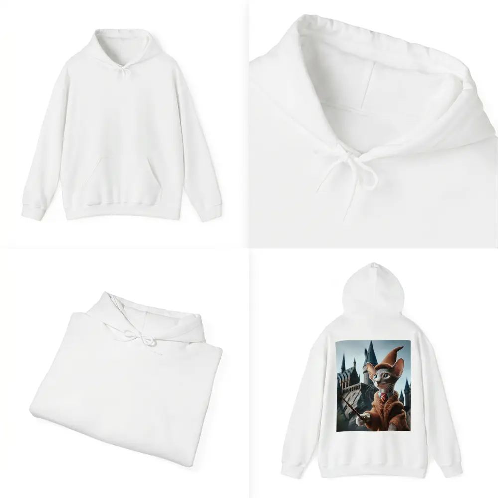 Oriental Shorthair Cat Wizard Castle Background – Hoodies
