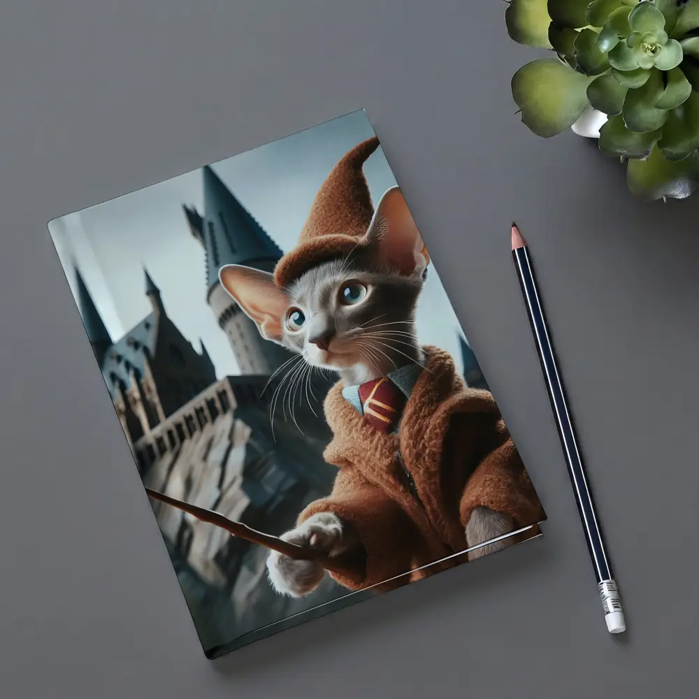 Oriental Shorthair Cat Wizard Castle Background – Notebooks
