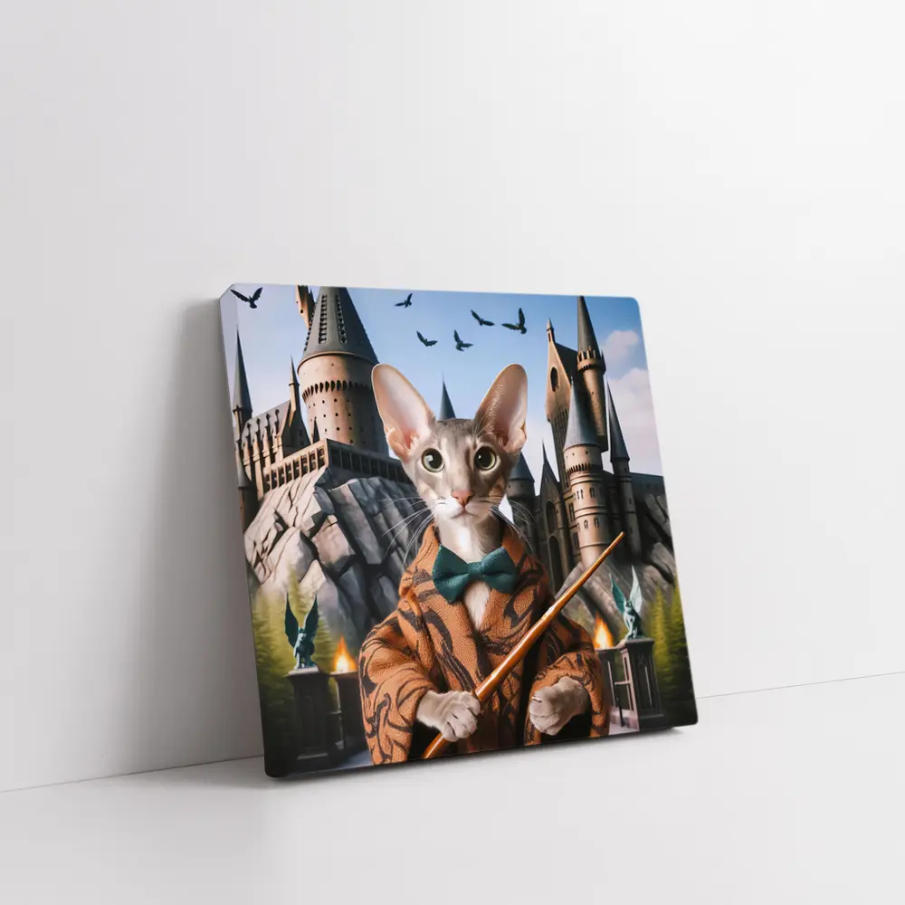 Oriental Shorthair Cat Wizard Castle Fantasy – Wall Art