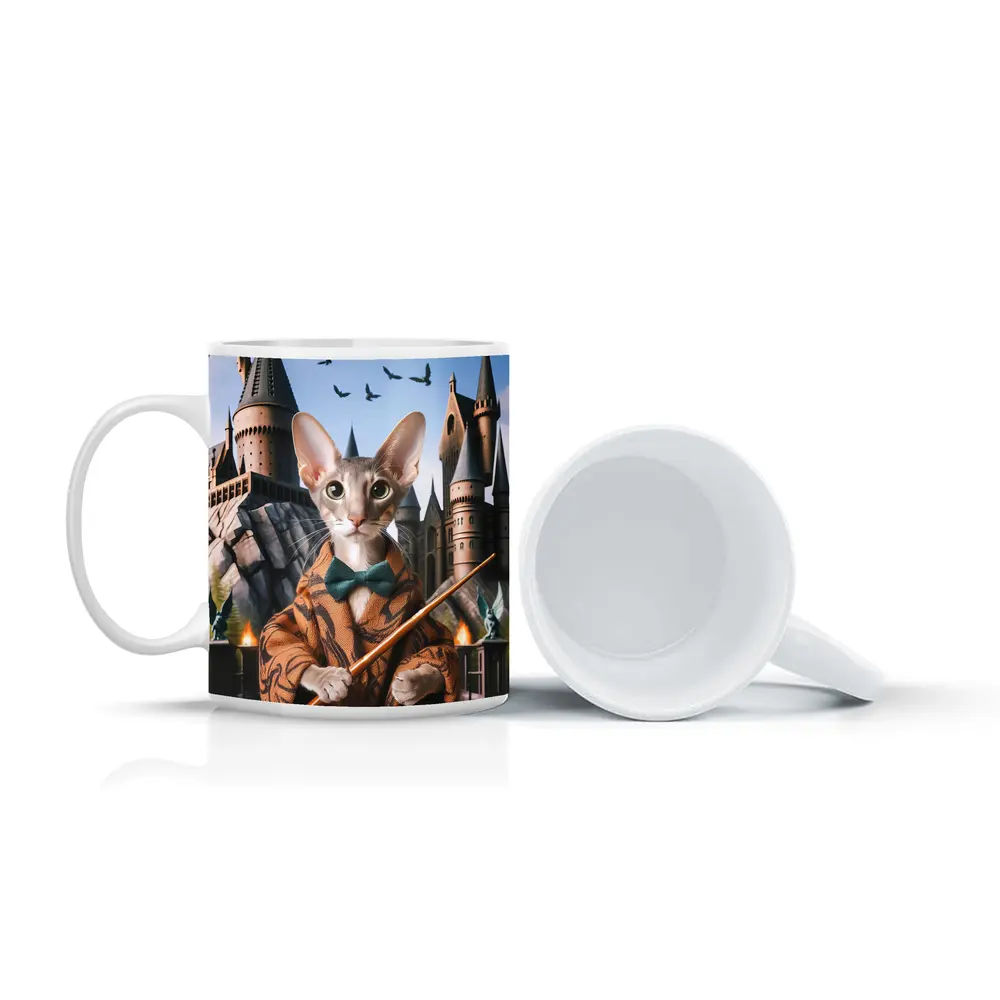 Oriental Shorthair Cat Wizard Castle Fantasy – Mugs