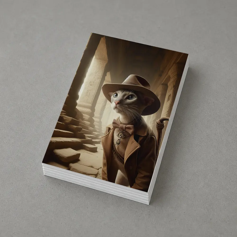 Adventure Cat Explorer Ancient Egyptian Temple – Postcards