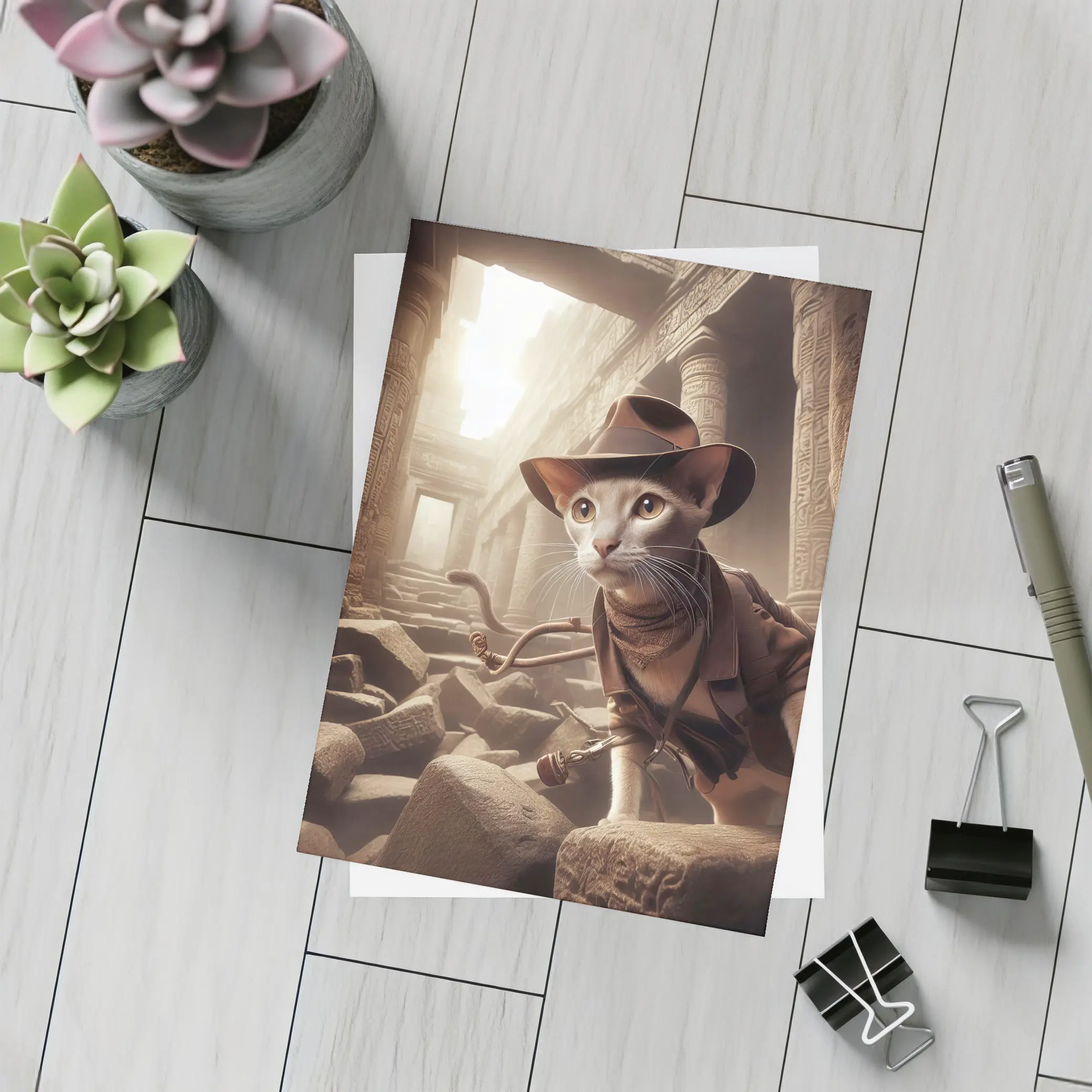 Adventure Cat Explorer Ancient Egyptian Temple – Postcards