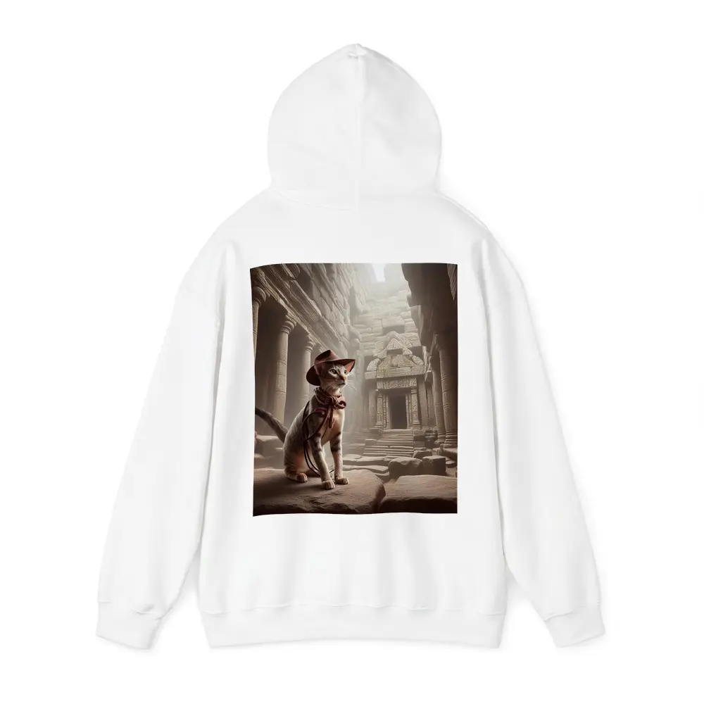 Adventure Cat Explorer Ancient Temple Ruins – Hoodies