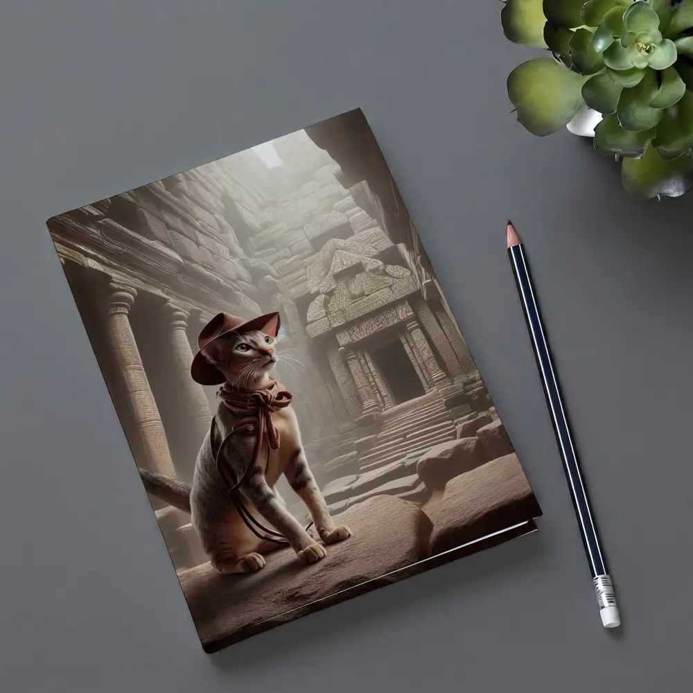 Adventure Cat Explorer Ancient Temple Ruins – Notebooks