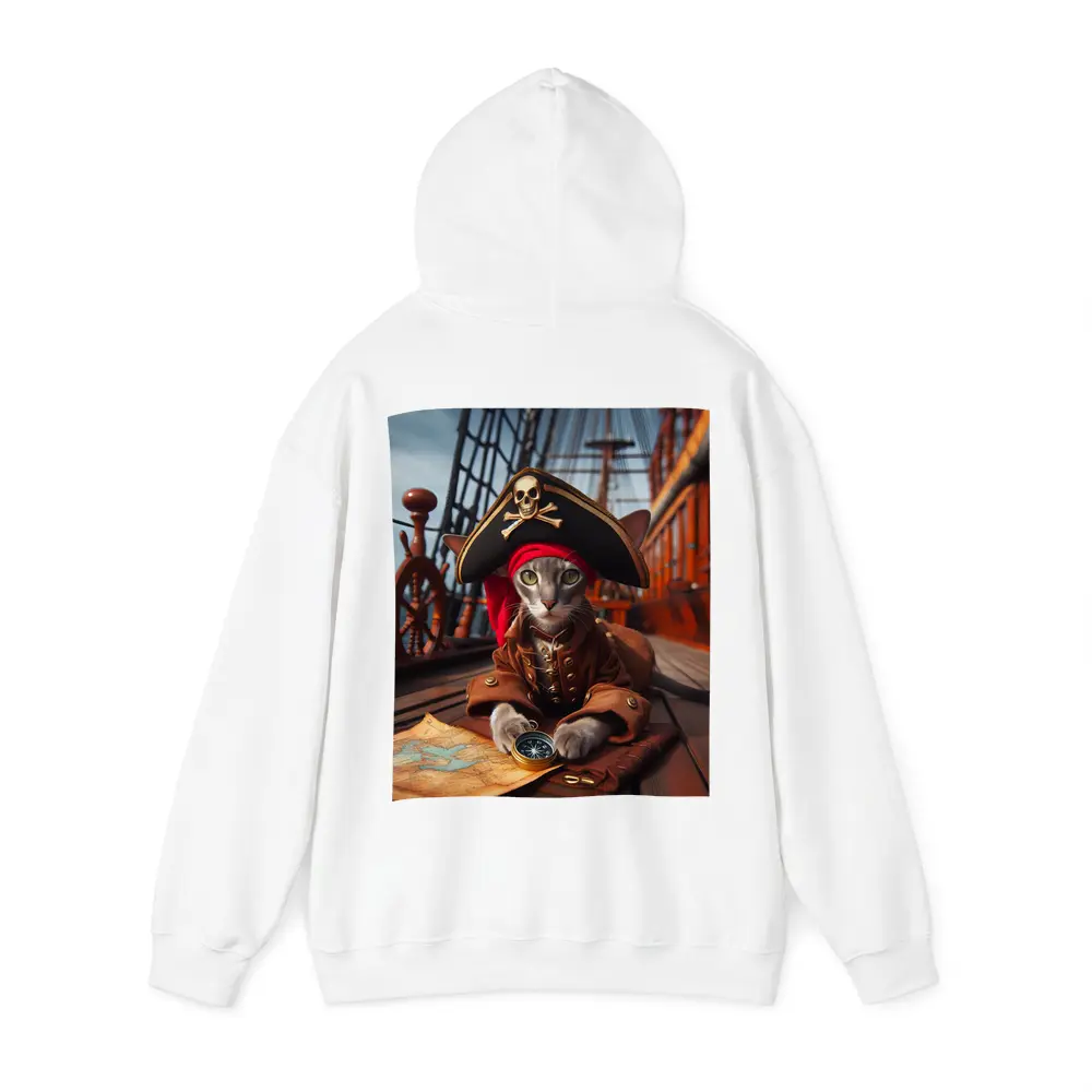 Gray Cat Pirate Ship Deck Adventure – Hoodies