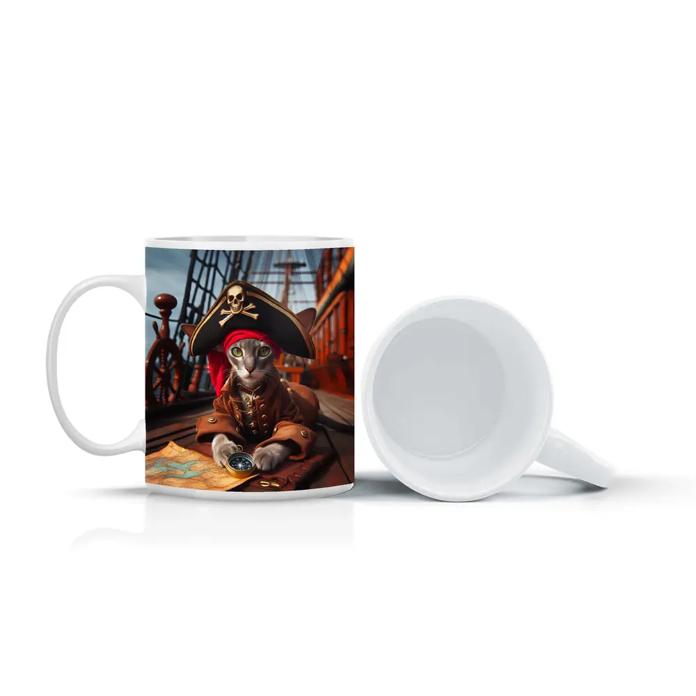 Gray Cat Pirate Ship Deck Adventure – Mugs