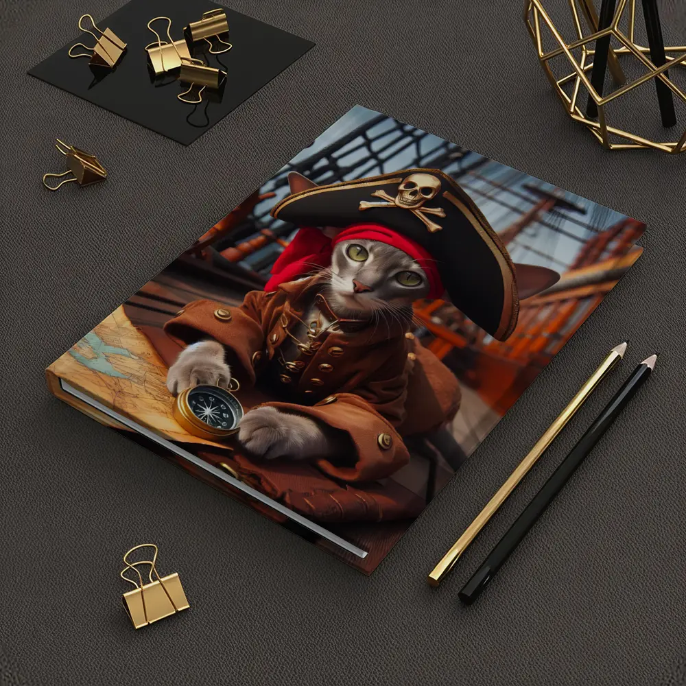 Gray Cat Pirate Ship Deck Adventure – Notebooks