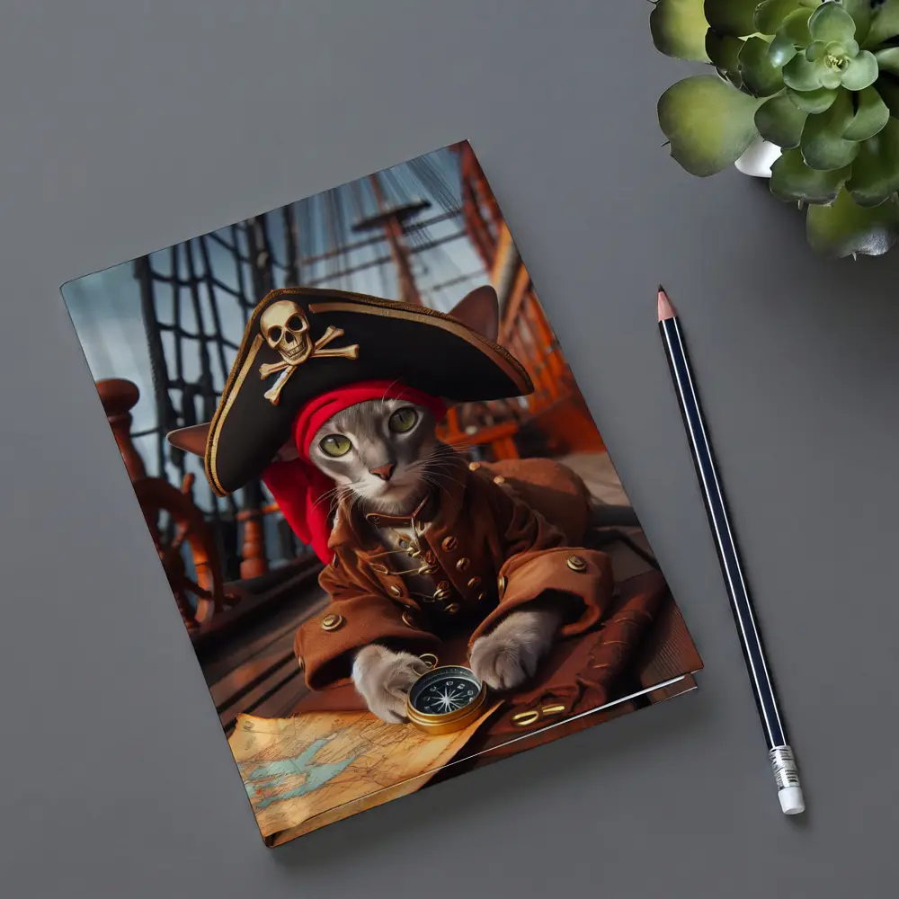 Gray Cat Pirate Ship Deck Adventure – Notebooks