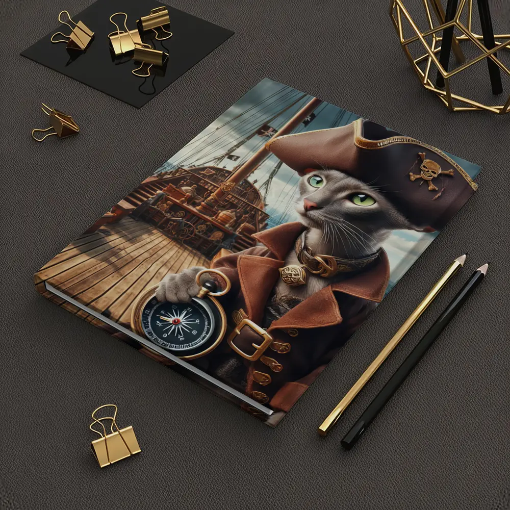 Russian Blue Cat Pirate Ship Deck – Notebooks