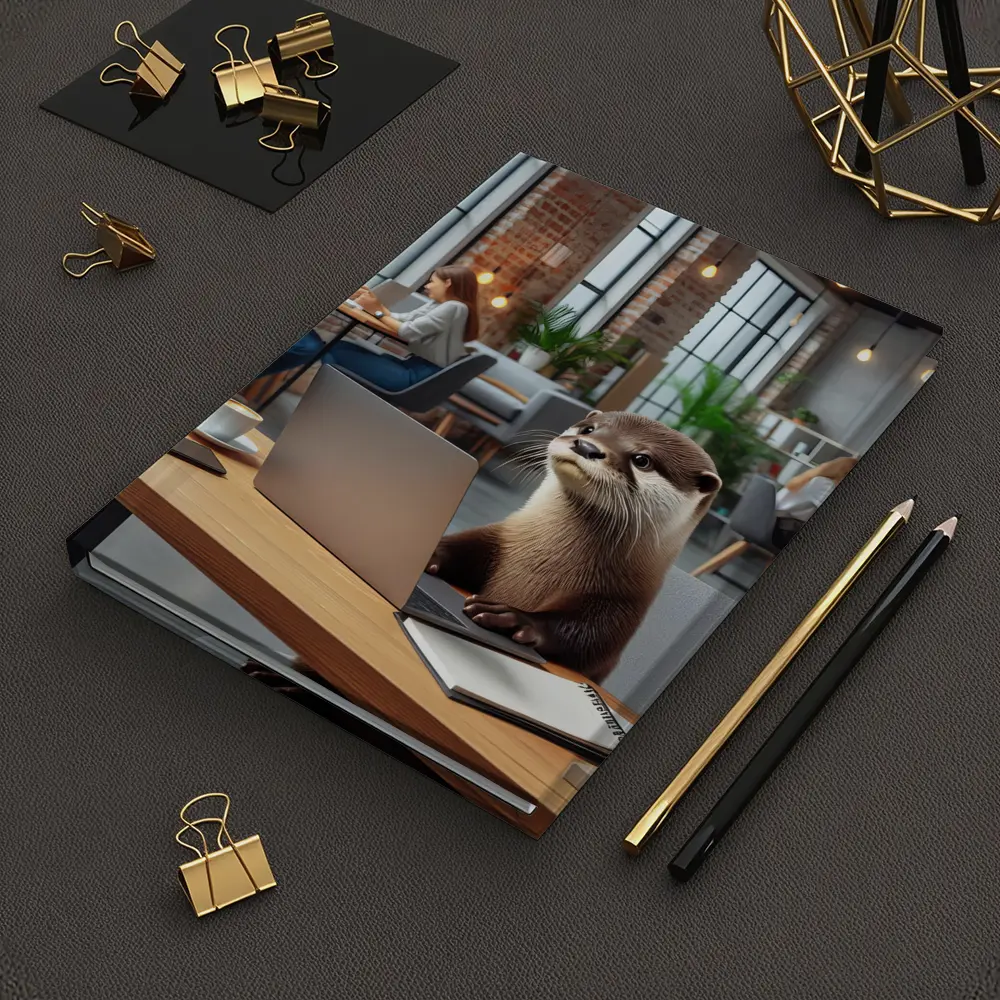 Otter Working on Laptop in Office – Notebooks