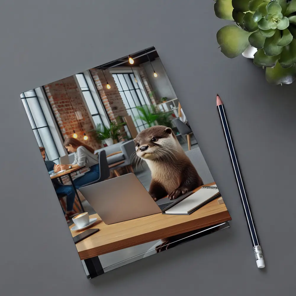 Otter Working on Laptop in Office – Notebooks