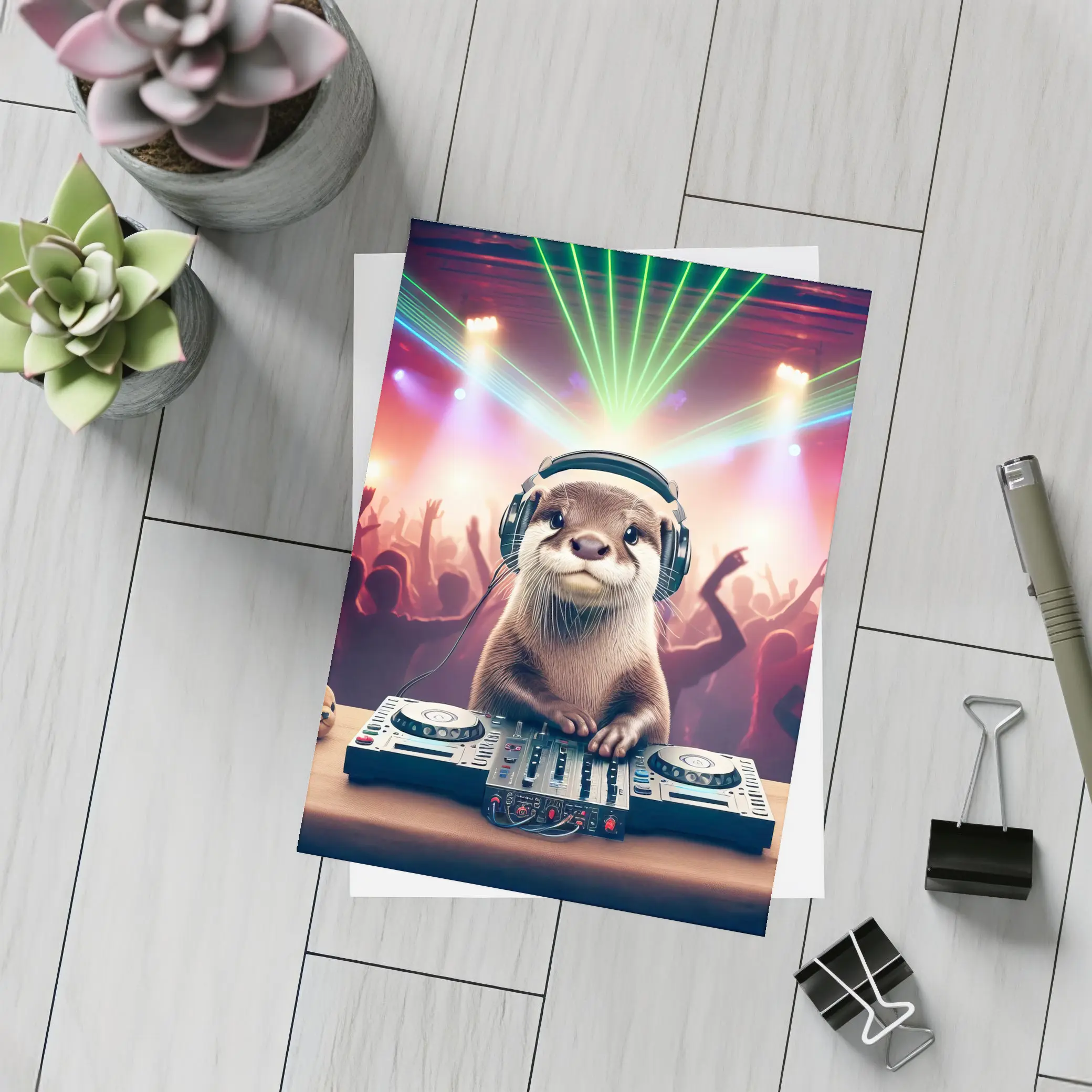 Otter DJ Spinning at Neon Club Party – Postcards