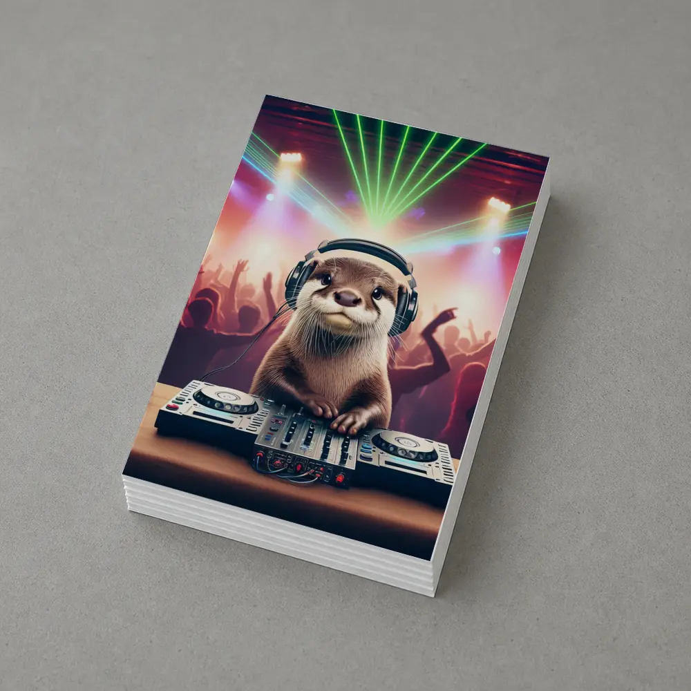 Otter DJ Spinning at Neon Club Party – Postcards