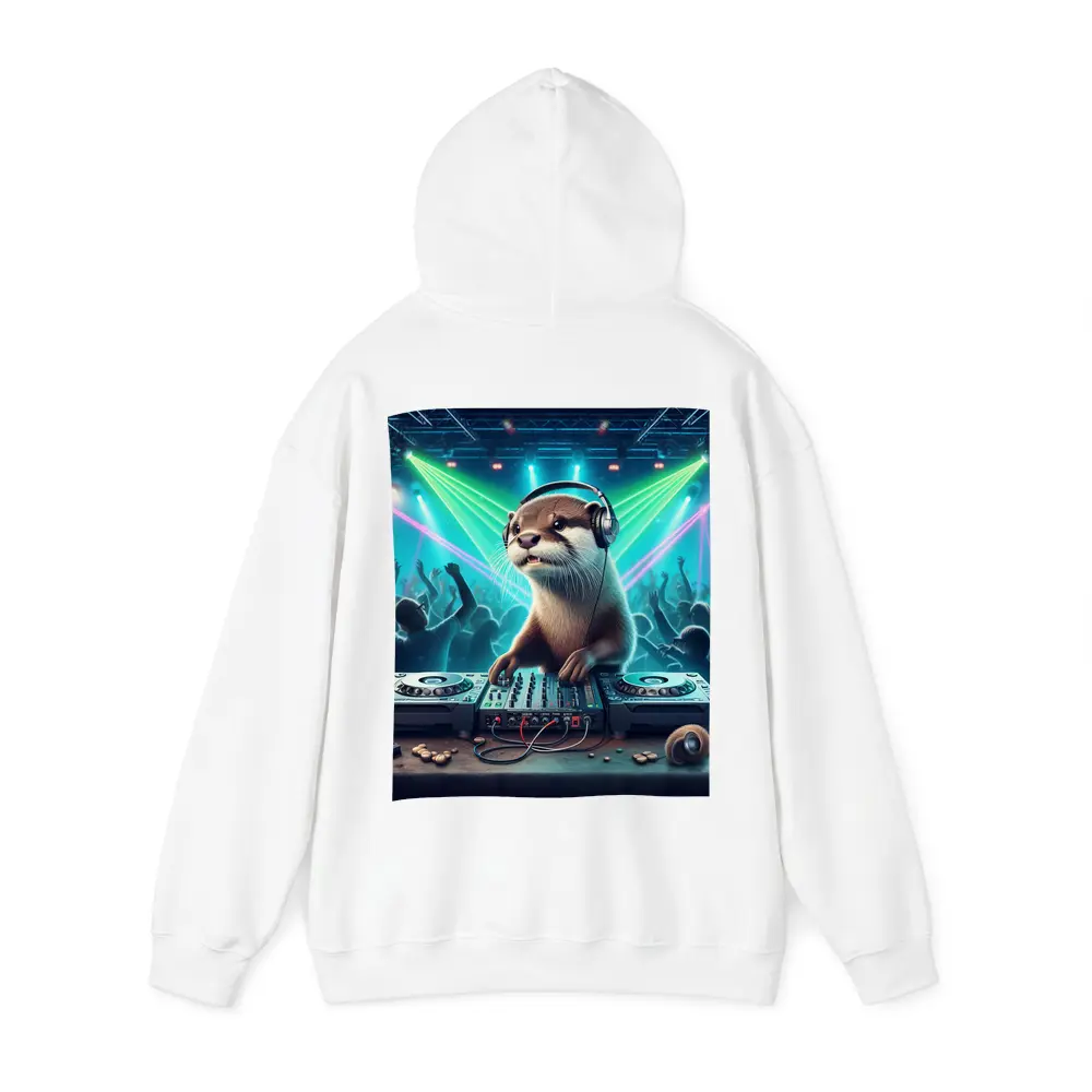 Otter DJ Spinning at Neon Club Party – Hoodies