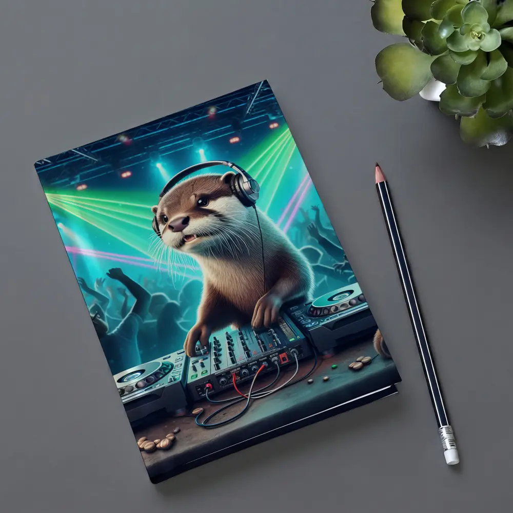 Otter DJ Spinning at Neon Club Party – Notebooks