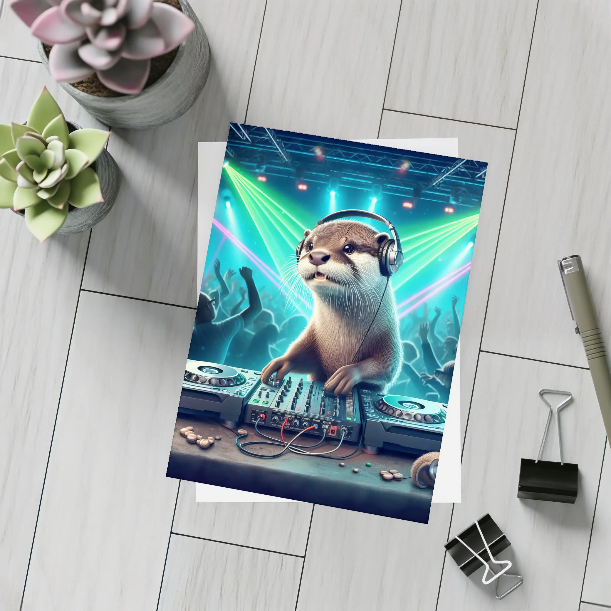 Otter DJ Spinning at Neon Club Party – Postcards