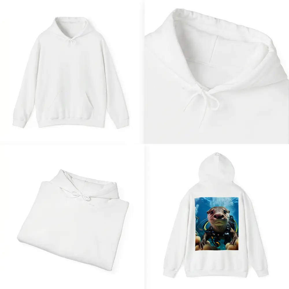 Otter Scuba Diver Underwater Coral Reef – Hoodies