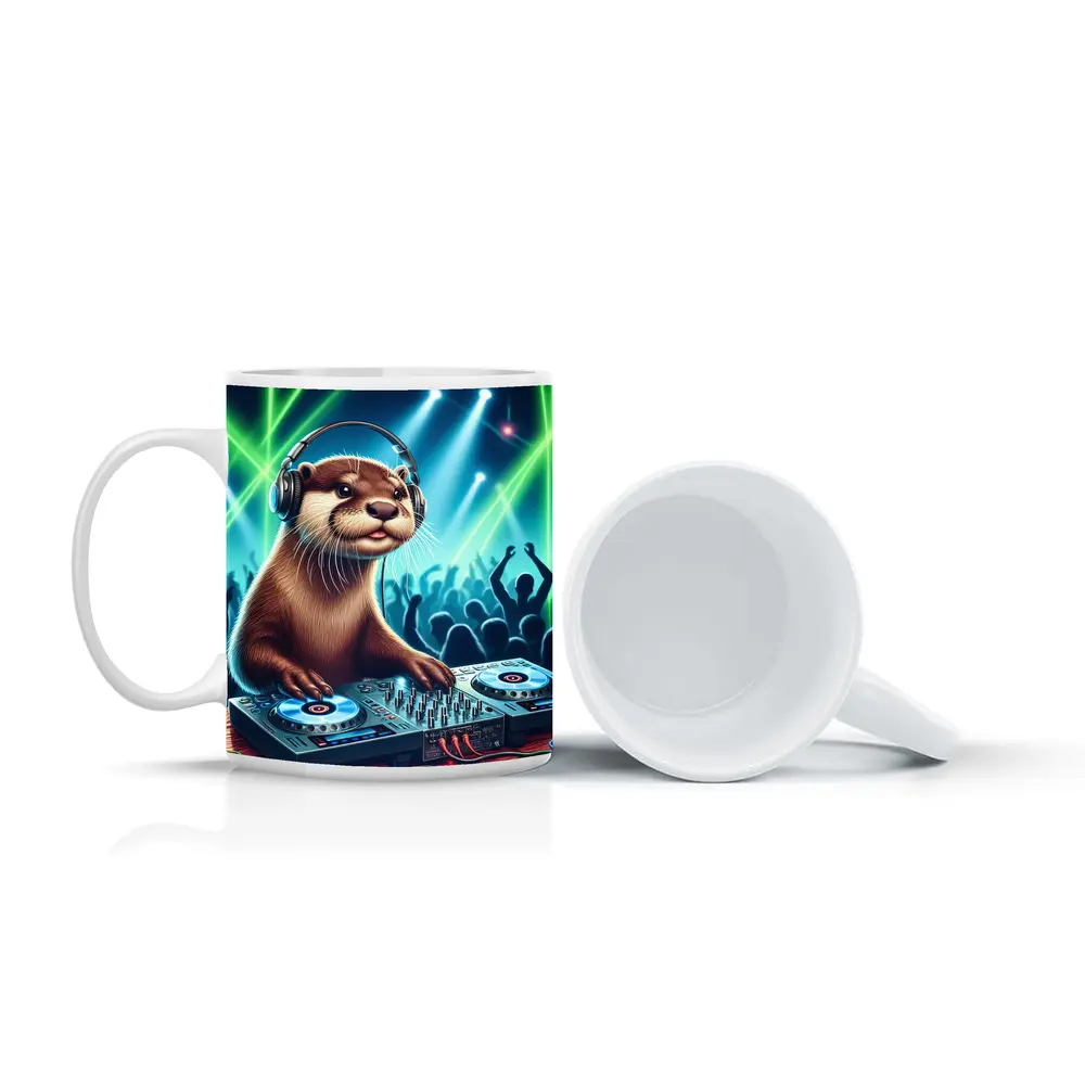 Otter DJ Spinning Records At Night Club – Mugs