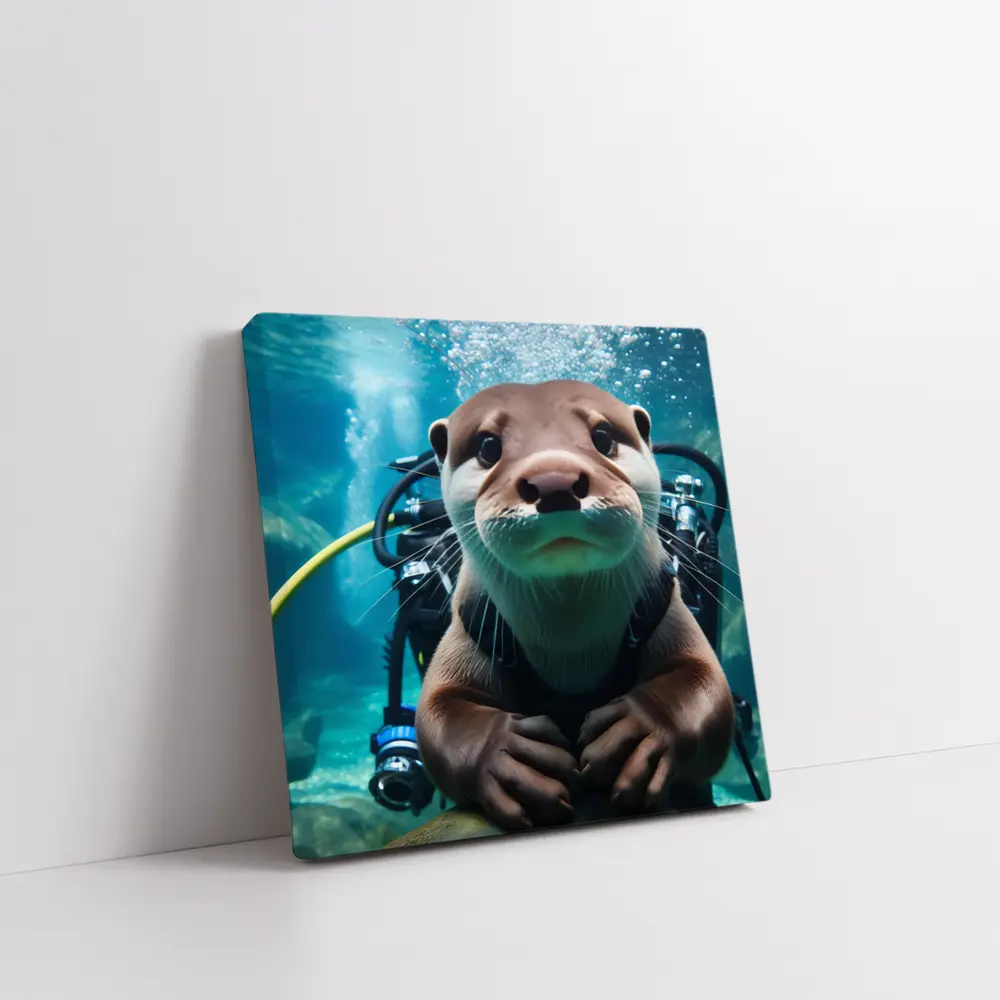 Otter Scuba Diver Underwater Ocean Adventure – Wall Art