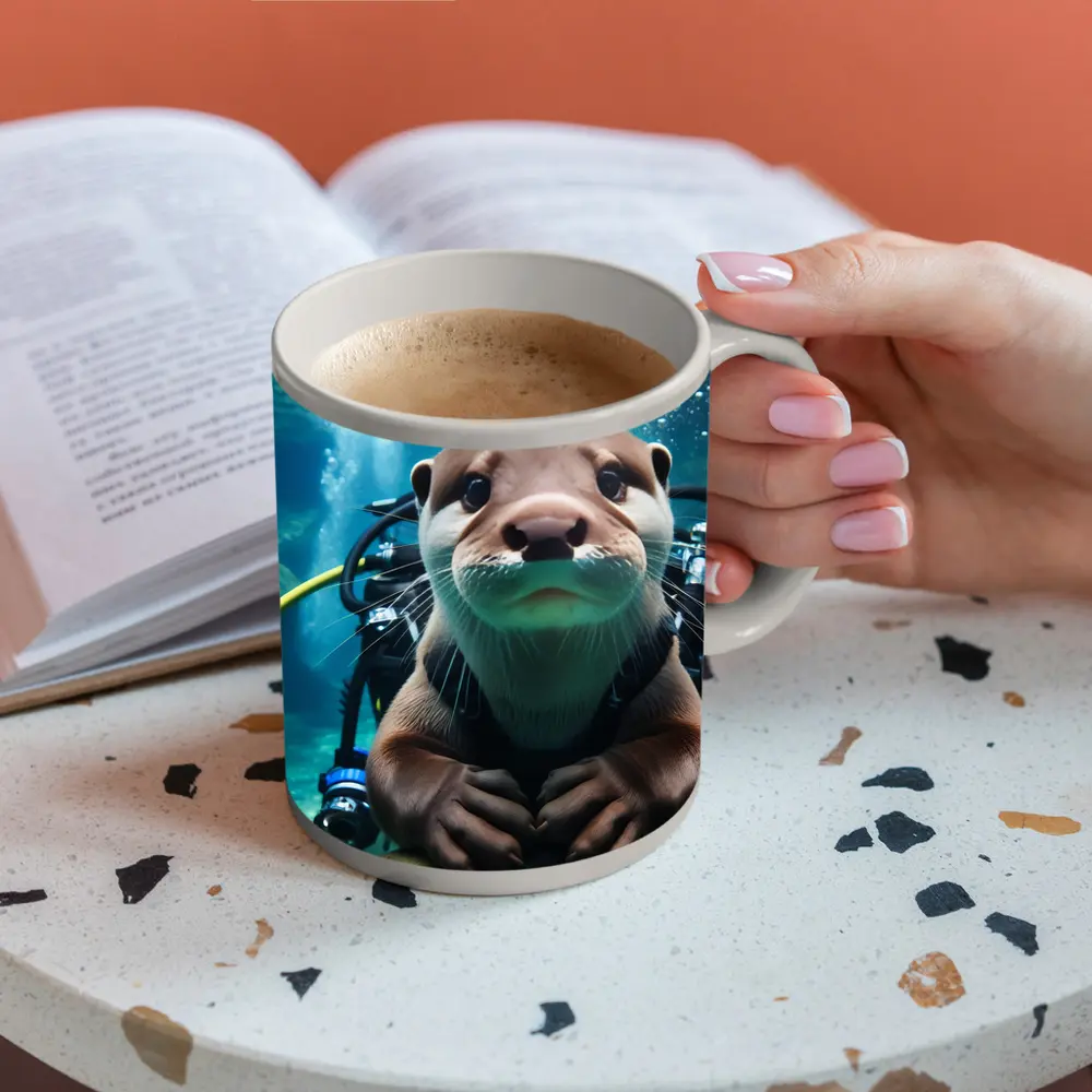 Otter Scuba Diver Underwater Ocean Adventure – Mugs