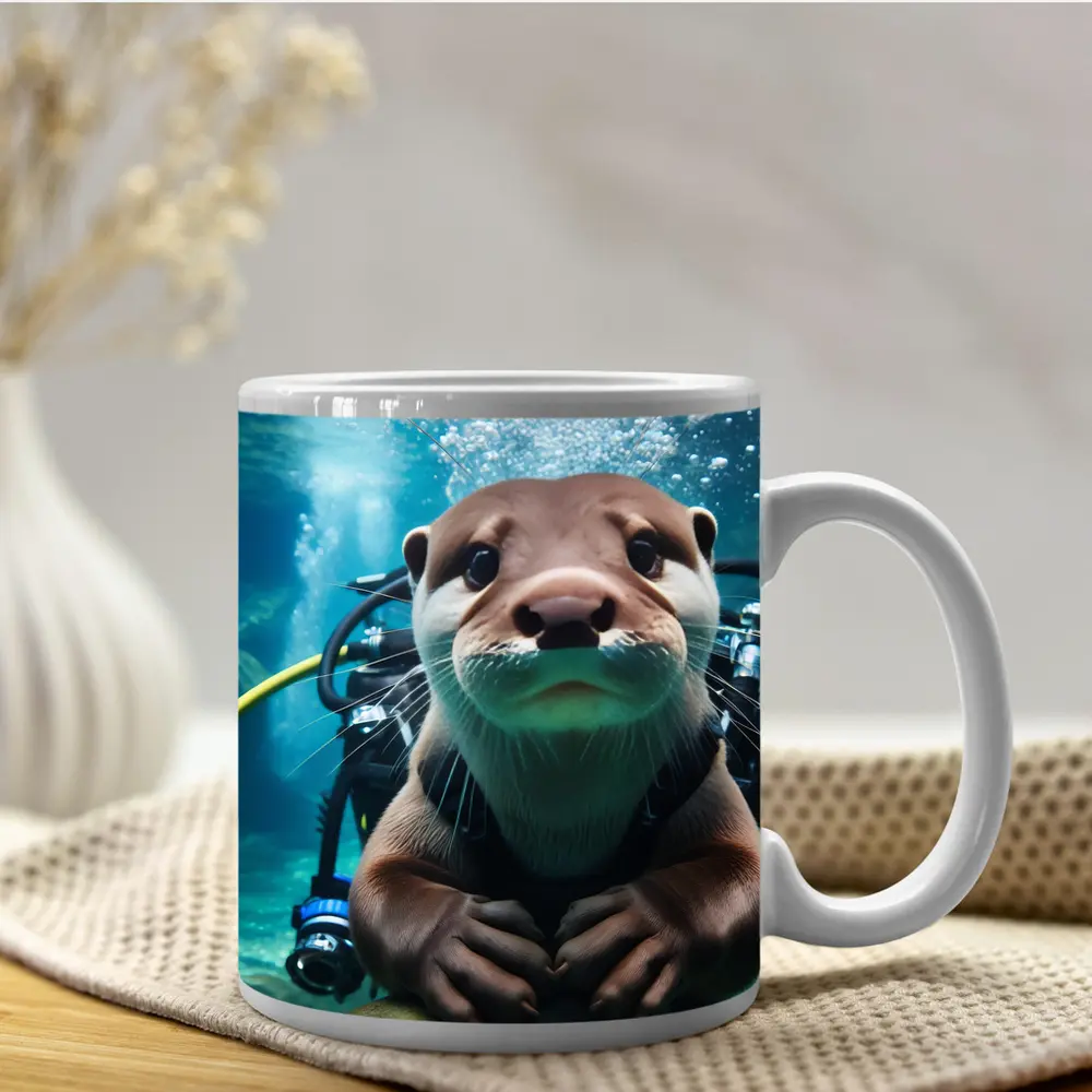 Otter Scuba Diver Underwater Ocean Adventure – Mugs