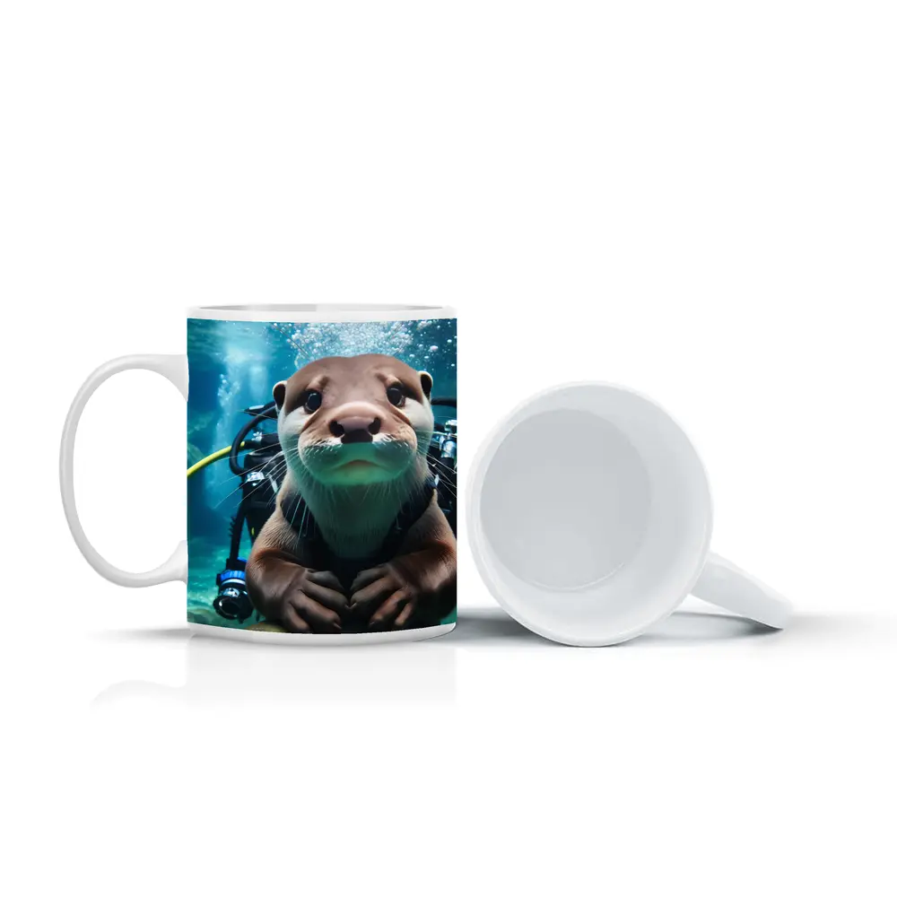 Otter Scuba Diver Underwater Ocean Adventure – Mugs