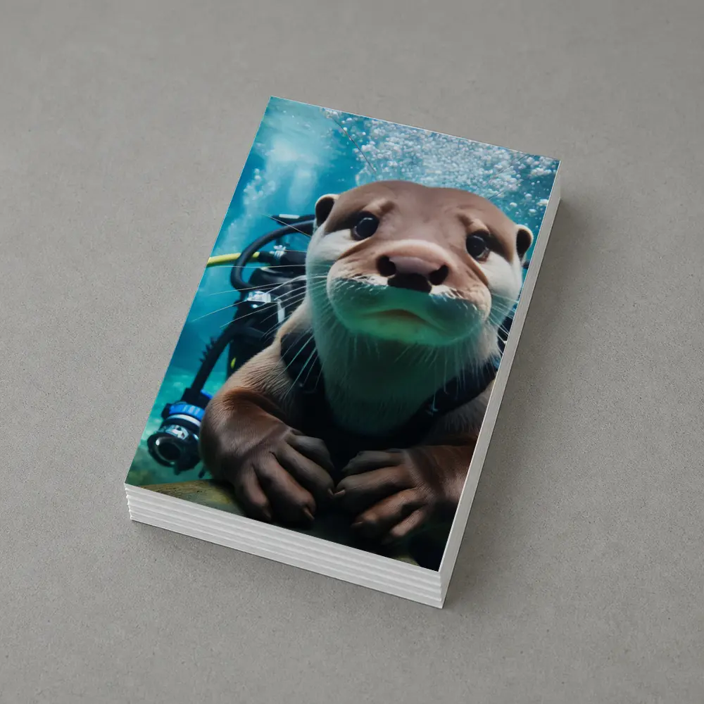Otter Scuba Diver Underwater Ocean Adventure – Postcards