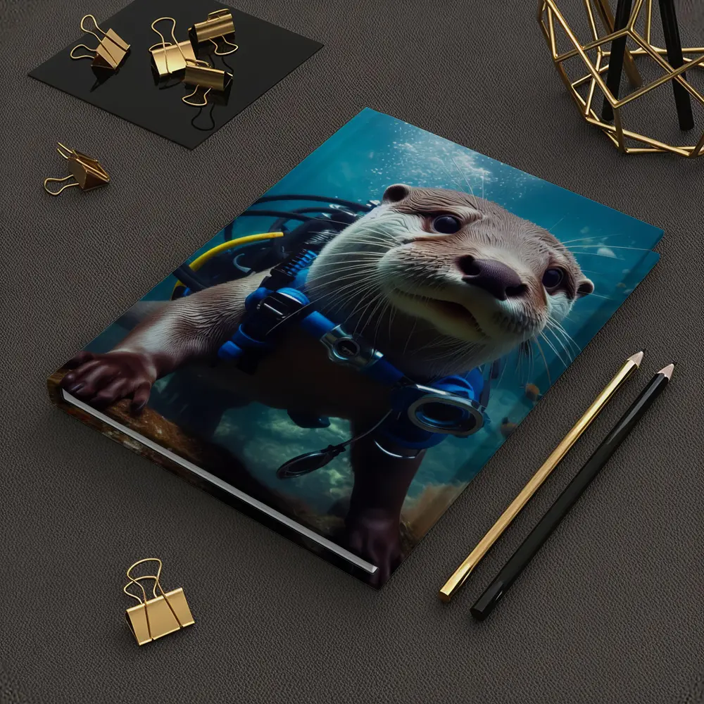 Otter Scuba Diver Underwater Coral Reef – Notebooks