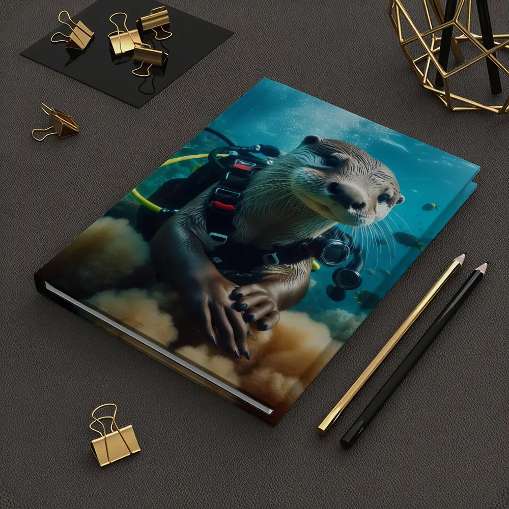 Otter Scuba Diver Underwater Coral Reef – Notebooks