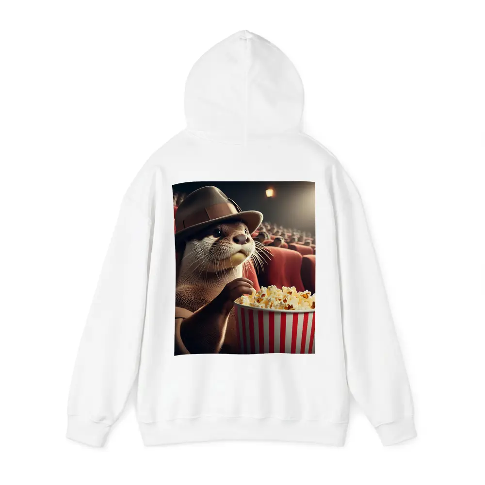 Otter Wearing Hat Eating Popcorn Cinema – Hoodies