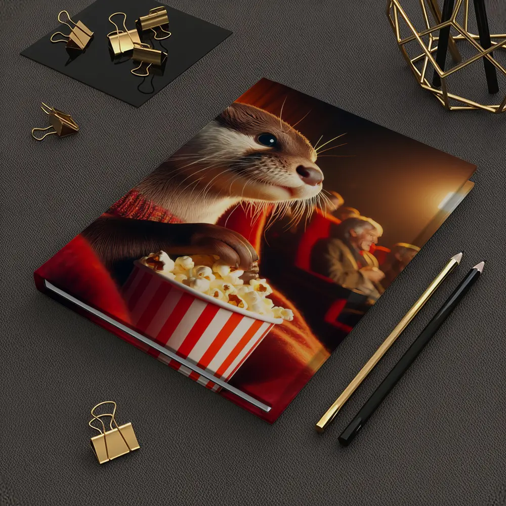 Otter Eating Popcorn In Movie Theater – Notebooks