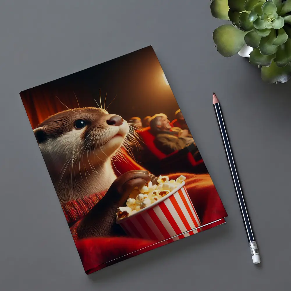 Otter Eating Popcorn In Movie Theater – Notebooks