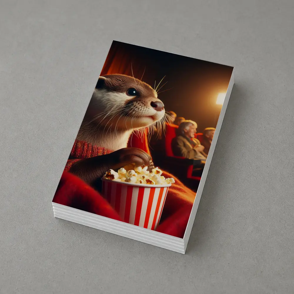 Otter Eating Popcorn In Movie Theater – Postcards