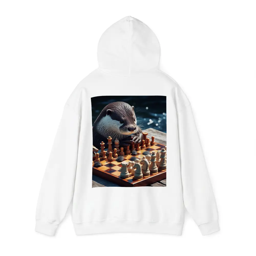Otter Playing Chess By The Water – Hoodies
