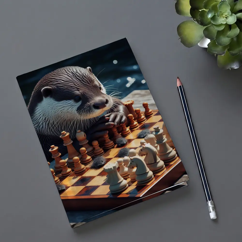 Otter Playing Chess By The Water – Notebooks