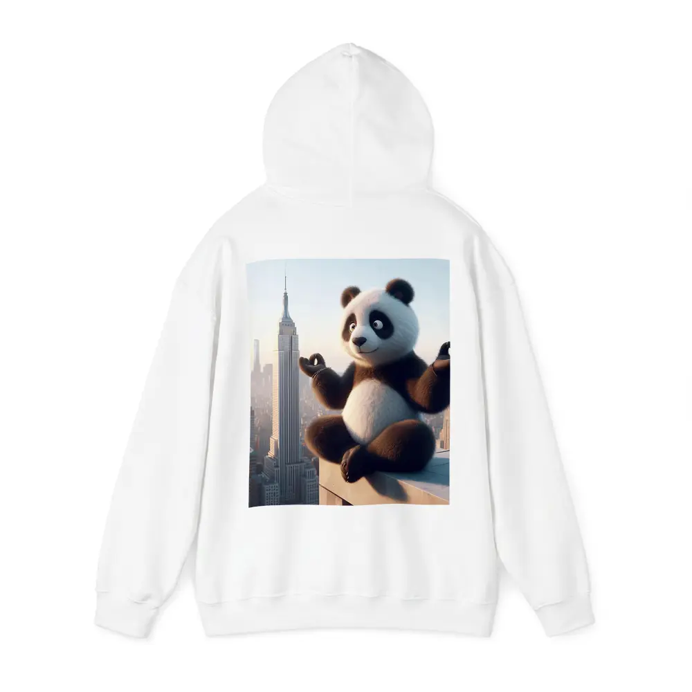 Meditating Panda Above New York City Skyline – Hoodies