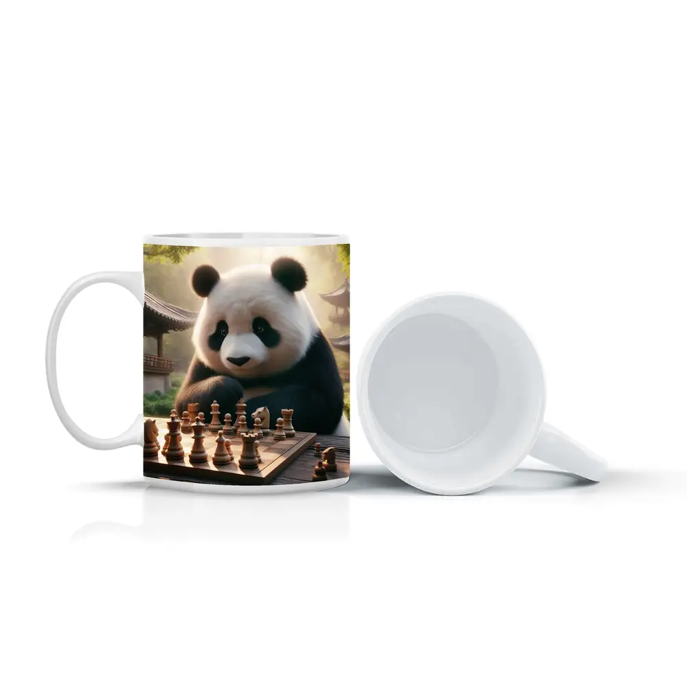 Panda Playing Chess in Chinese Garden – Mugs