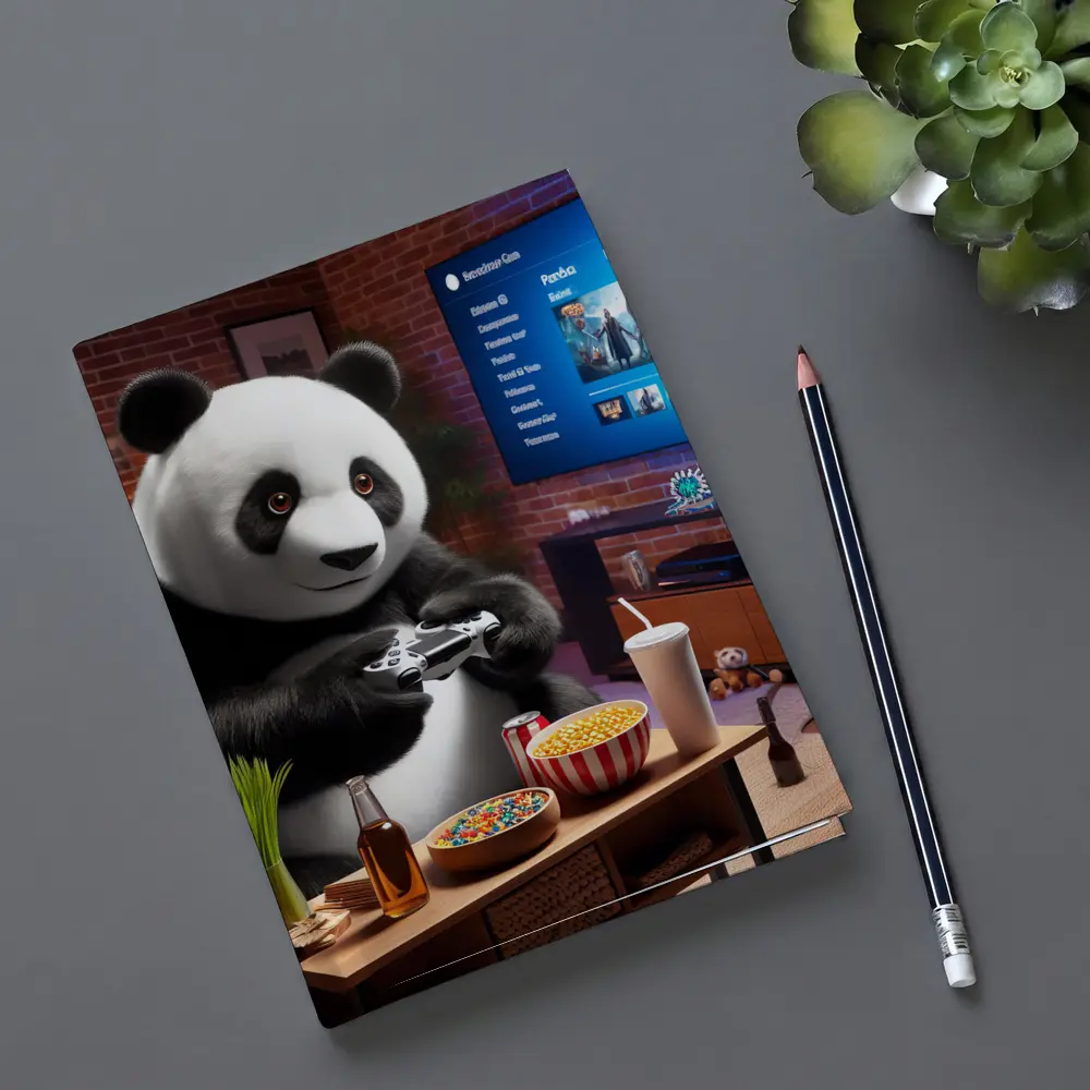 Panda Gaming Controller Cozy Living Room – Notebooks