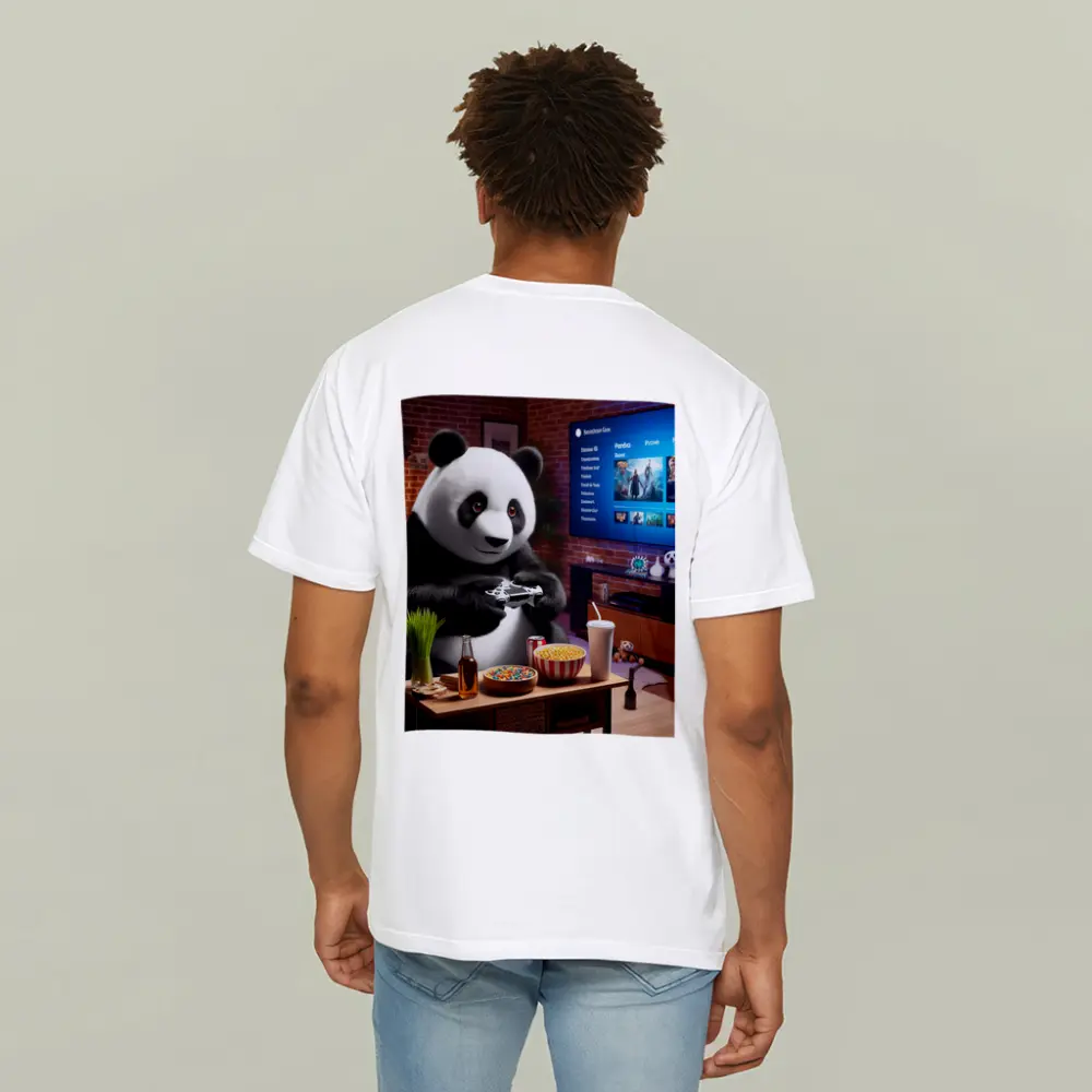 Panda Gaming Controller Cozy Living Room – T-Shirts