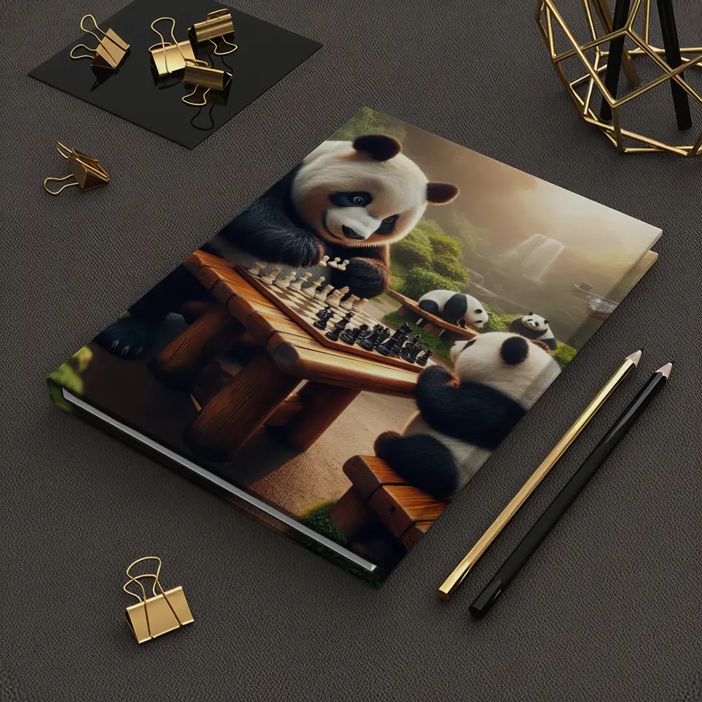 Pandas Playing Chess in Forest Garden – Notebooks