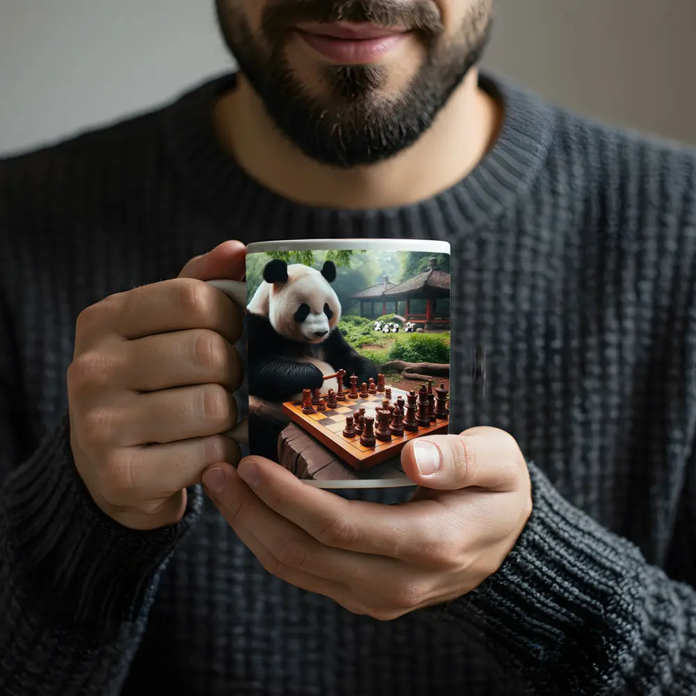 Giant Panda Playing Chess Forest Garden – Mugs