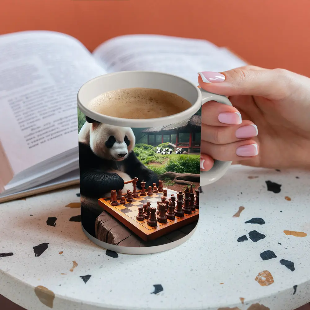 Giant Panda Playing Chess Forest Garden – Mugs