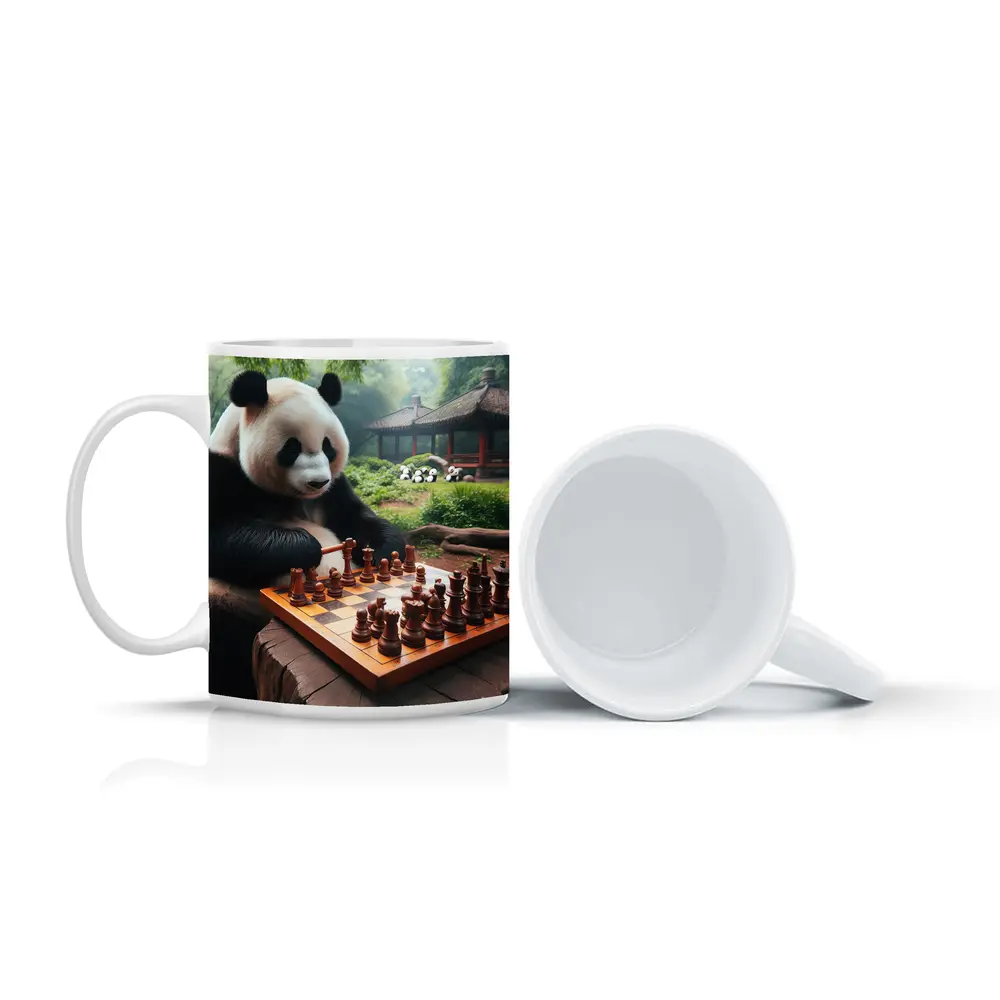 Giant Panda Playing Chess Forest Garden – Mugs