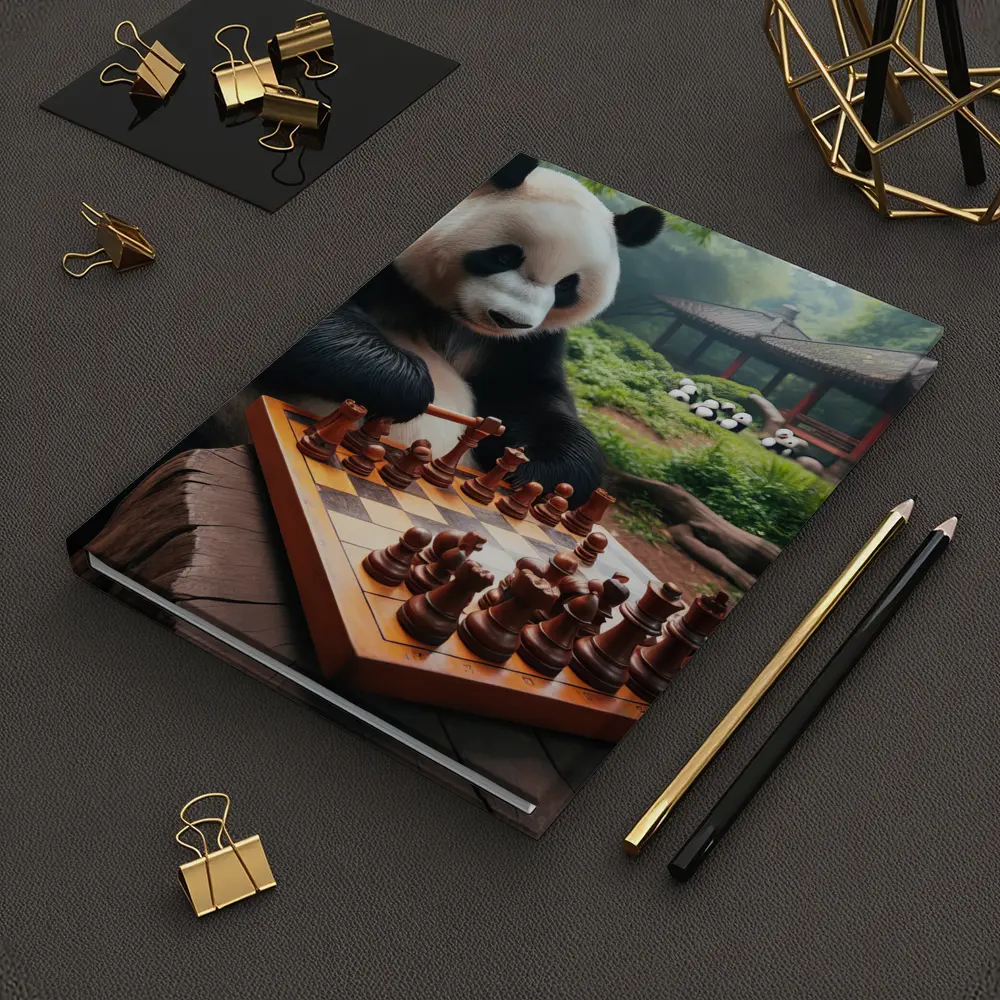 Giant Panda Playing Chess Forest Garden – Notebooks