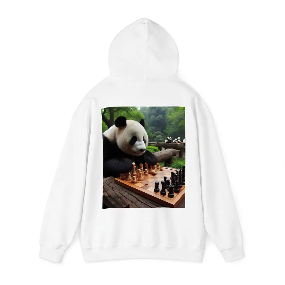 Giant Panda Playing Chess in Forest – Hoodies