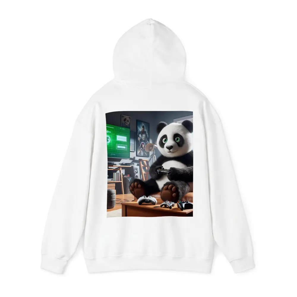 Panda Playing Video Games Cozy Living Room – Hoodies